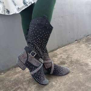 EvkooDance boots med krystaller, Bling Bling