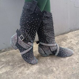 EvkooDance boots med krystaller, Bling Bling